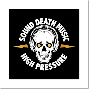 Sound Death Music Skull Posters and Art